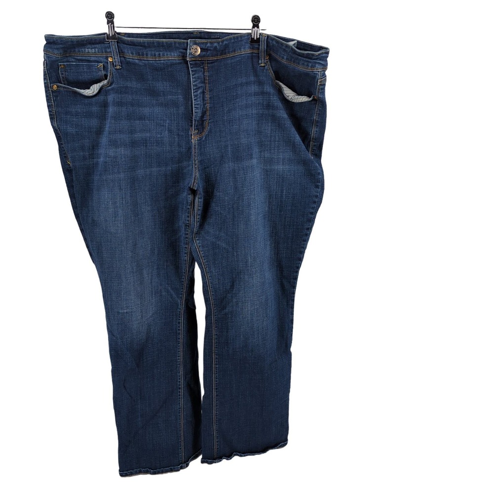 EUC Seven7 Boot‎ Blue Cotton Blend Jeans Womens Size 28
